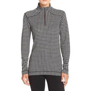 Smartwool Houndstooth Black Baselayer Pullover